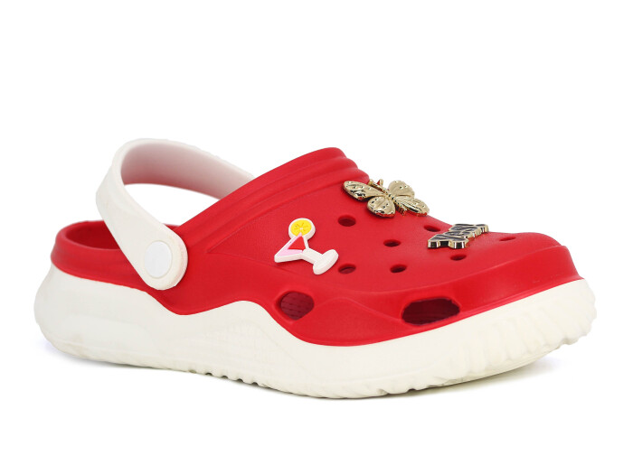 Monapicco Zenne Stella Cross Terlik Beyaz - Kırmızı - Monapicco