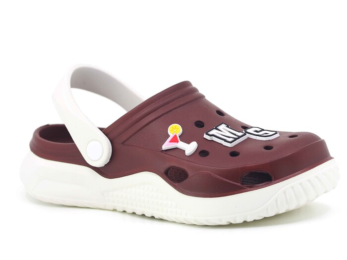 Monapicco Zenne Stella Kauçuk 3 Etiketli Cross Terlik Beyaz - Bordo 