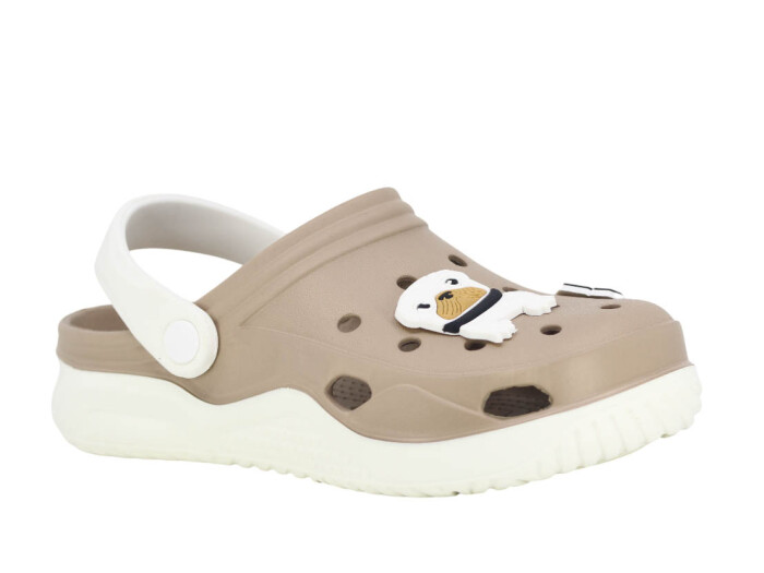 Monapicco Zenne Stella Kauçuk 3 Etiketli Cross Terlik Beyaz - Kapiçino 