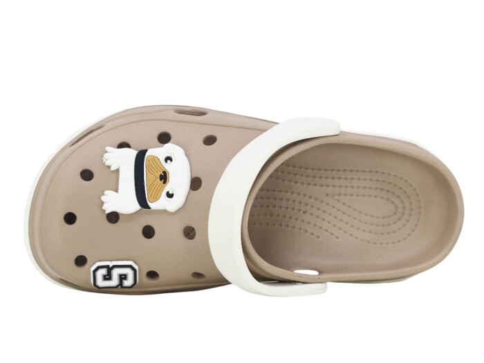 Monapicco Zenne Stella Kauçuk 3 Etiketli Cross Terlik Beyaz - Kapiçino - Monapicco (1)