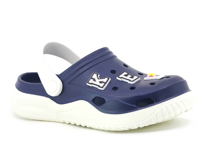 Monapicco Zenne Stella Kauçuk 3 Etiketli Cross Terlik Beyaz - Lacivert 