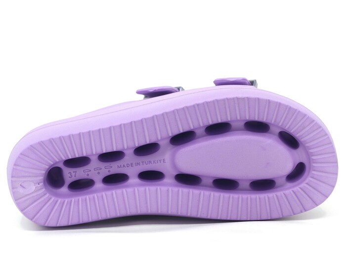 Monapicco Zenne Yakut CT-01 Çift Toka Lux Eva Terlik Lila - Platin - 3