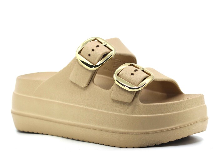 Monapicco Zenne Yakut RT-01 Çift Toka Lux Eva Terlik Vizon - Monapicco