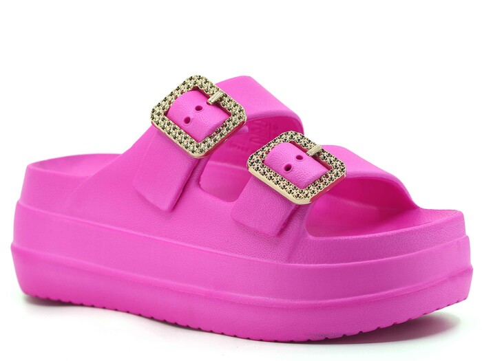 Monapicco Zenne Yakut RT-03 Çift Toka Lux Eva Terlik Fuşya - 1