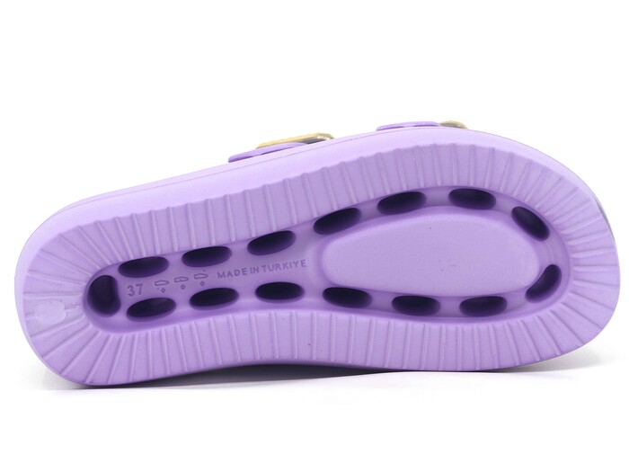 Monapicco Zenne Yakut RT-03 Çift Toka Lux Eva Terlik Lila - 3