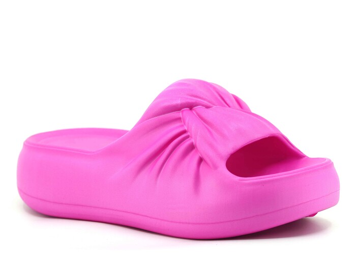 Monapicco Zenne Yeşim Büzgülü Lux Eva Terlik Fuşya - 1