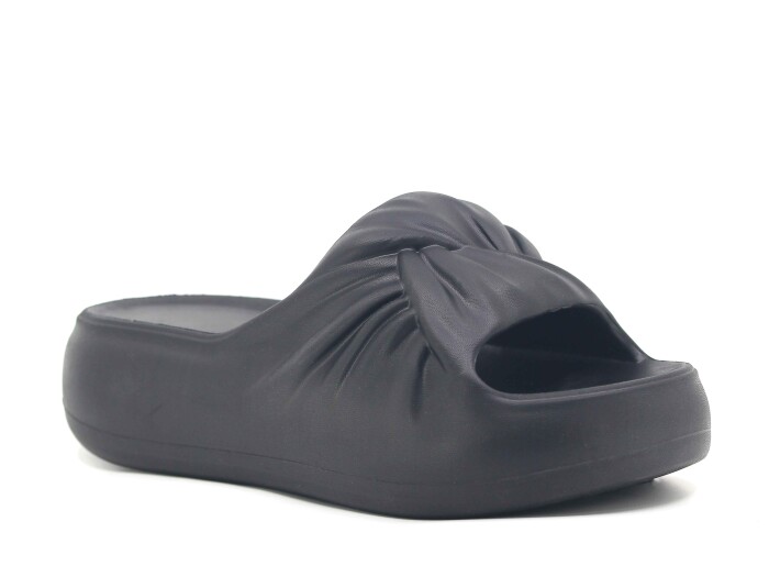 Monapicco Zenne Yeşim Büzgülü Lux Eva Terlik Siyah 