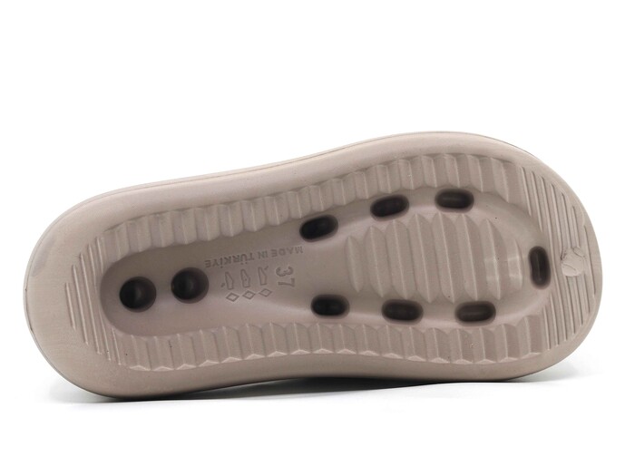 Monapicco Zenne Yeşim Büzgülü Lux Eva Terlik Vizon - 3