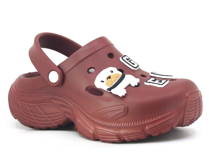 Monapicco Zenne Zümrüt Kauçuk Üç Etiketli Kutulu Eva Cross Terlik Bordo - 1