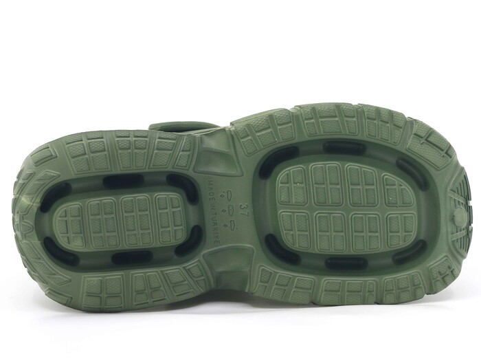 Monapicco Zenne Zümrüt Kauçuk Üç Etiketli Kutulu Eva Cross Terlik Haki - 3