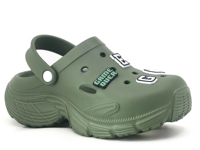 Monapicco Zenne Zümrüt Kauçuk Üç Etiketli Kutulu Eva Cross Terlik Haki - 1