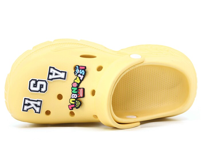 Monapicco Zenne Zümrüt Kauçuk Üç Etiketli Kutulu Eva Cross Terlik Hardal - Monapicco (1)