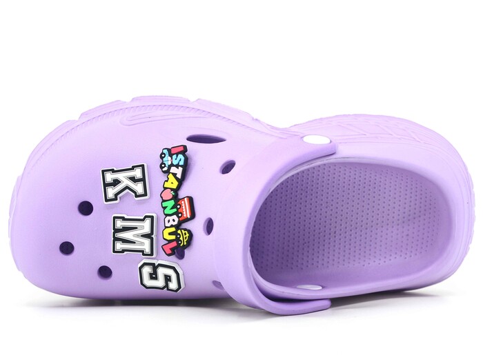 Monapicco Zenne Zümrüt Kauçuk Üç Etiketli Kutulu Eva Cross Terlik Lila - Monapicco (1)