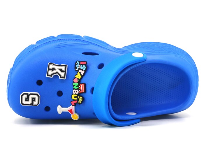 Monapicco Zenne Zümrüt Kauçuk Üç Etiketli Kutulu Eva Cross Terlik Saks Mavi - 2