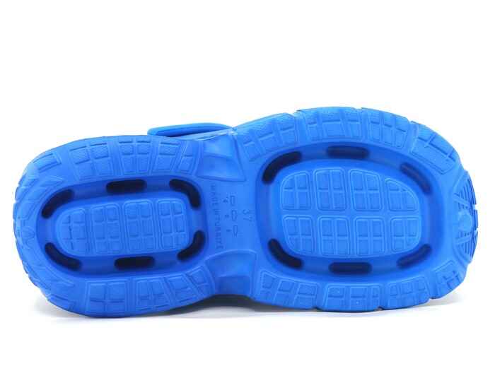 Monapicco Zenne Zümrüt Kauçuk Üç Etiketli Kutulu Eva Cross Terlik Saks Mavi - 3