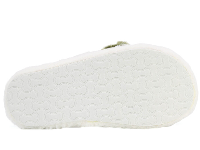 Motif Zenne 2025 Burnu Kapalı Fiyonk Ev Terliği Beyaz - Yeşil - 3