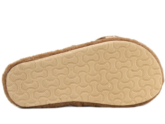 Motif Zenne 2025 Burnu Kapalı Fiyonk Ev Terliği Kahve - Krem - 3