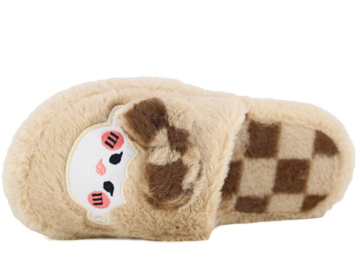 Motif Zenne 2025 Burnu Kapalı Fiyonk Ev Terliği Krem - Kahve - 2