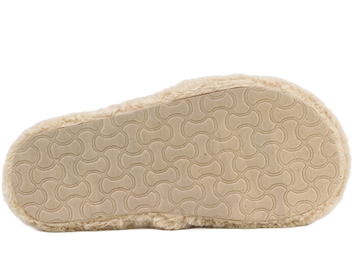 Motif Zenne 2025 Burnu Kapalı Fiyonk Ev Terliği Krem - Kahve - 3