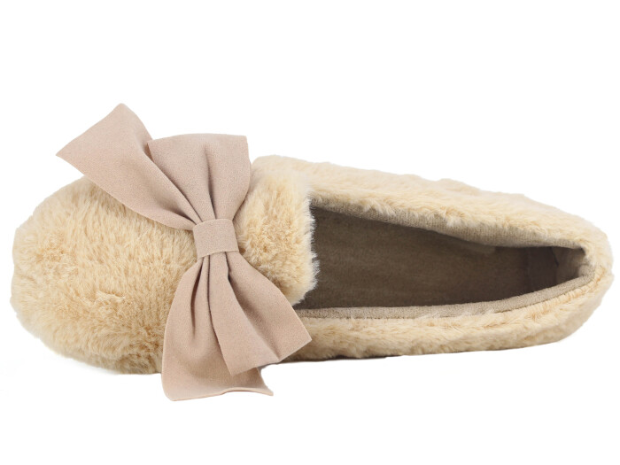 Motif Zenne 2025 Fiyoklu Peluş Ev Babet Ayakkabı Bej - Motif (1)