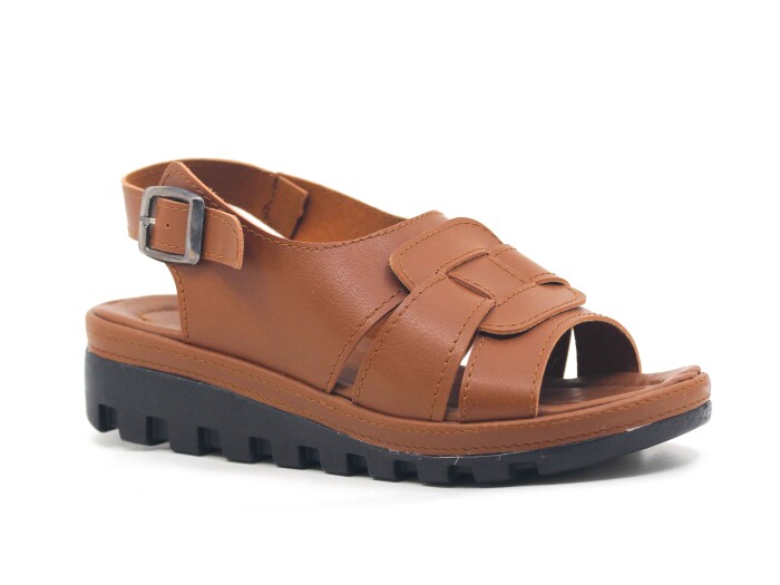 Motif Zenne Anne Geçmeli Sandalet Taba - 1