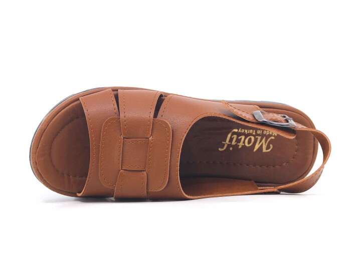 Motif Zenne Anne Geçmeli Sandalet Taba - 2