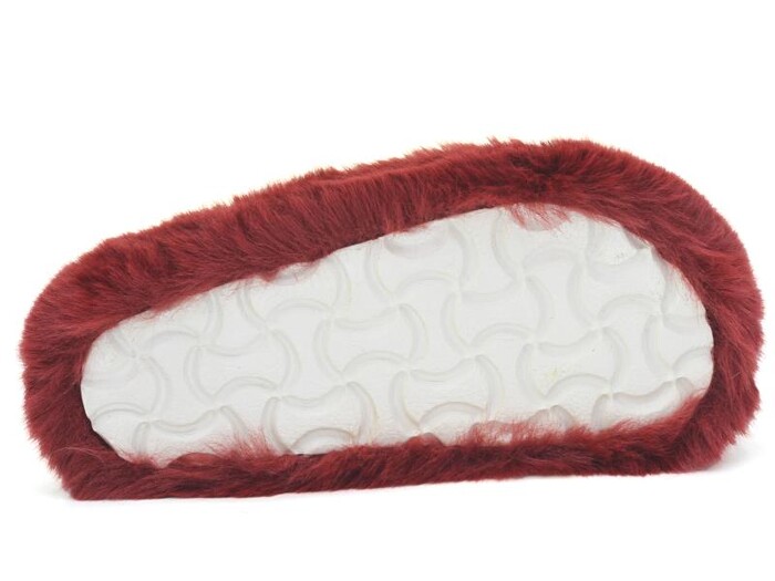 Motivo Zenne Peluşlu Açık Kışlık Ev Terliği Bordo - 3
