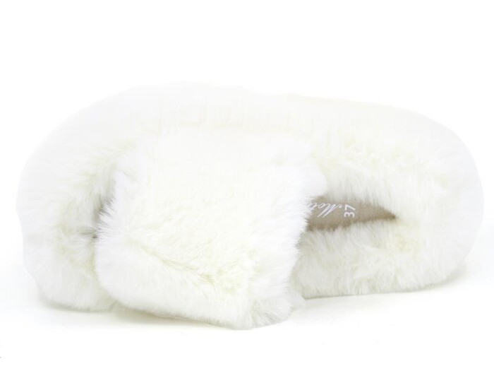 Motivo Zenne Peluşlu Açık Kışlık Ev Terliği Ekru - Motivo (1)