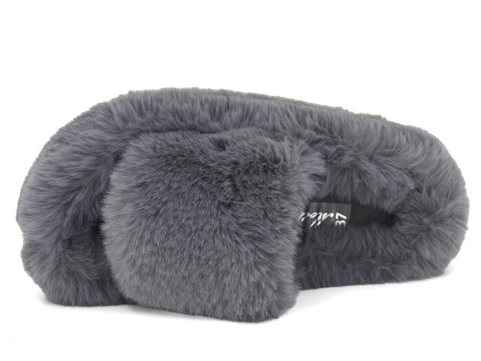 Motivo Zenne Peluşlu Açık Kışlık Ev Terliği Füme - Motivo (1)