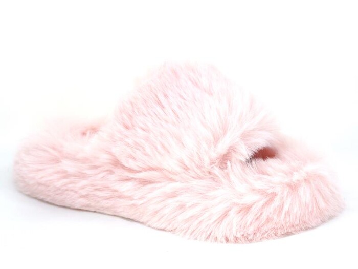 Motivo Zenne Peluşlu Açık Kışlık Ev Terliği Pudra - 1