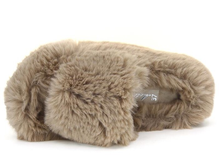 Motivo Zenne Peluşlu Açık Kışlık Ev Terliği Vizon - 2