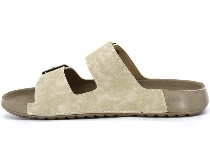 Mulex Merdane 50651 Monta Spor Taban Çift Toka Günlük Terlik Bej - Mulex (1)