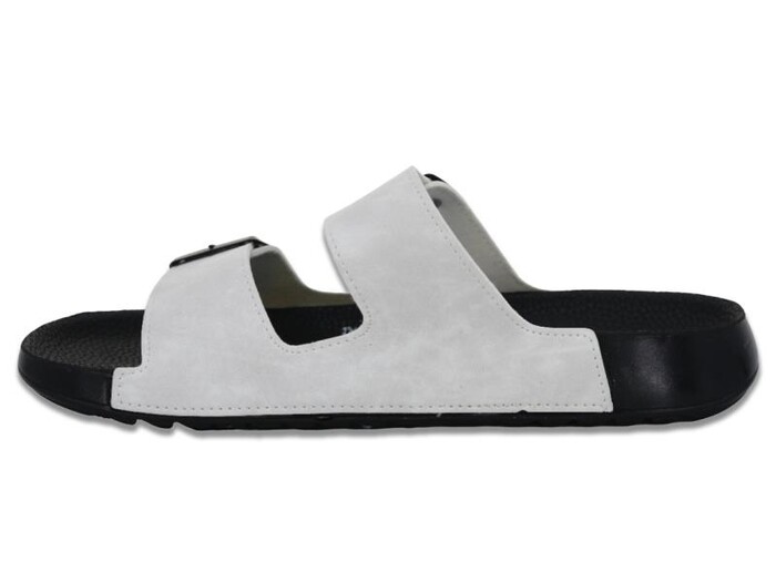 Mulex Merdane 50651 Monta Spor Taban Çift Toka Günlük Terlik Beyaz - Mulex (1)