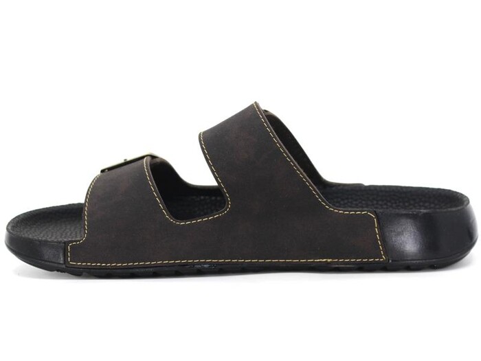 Mulex Merdane 50651 Monta Spor Taban Çift Toka Günlük Terlik Kahve - Mulex (1)