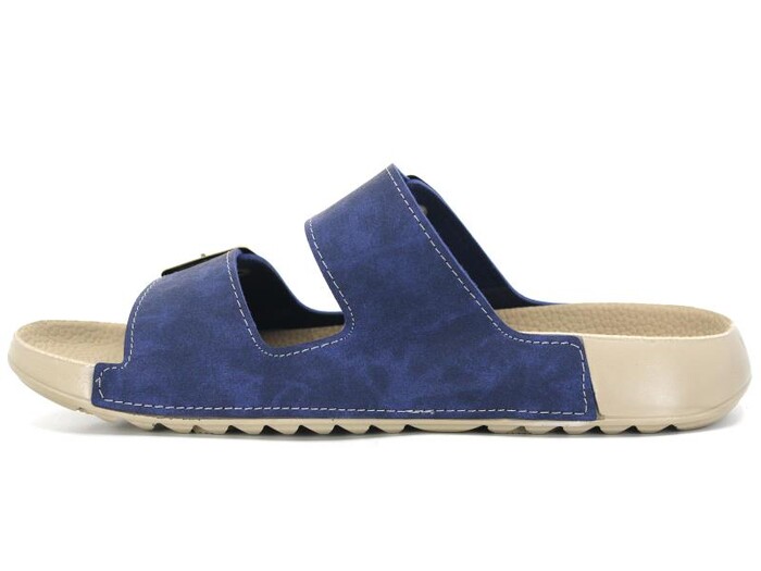 Mulex Merdane 50651 Monta Spor Taban Çift Toka Günlük Terlik Lacivert - Mulex (1)