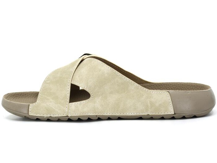 Mulex Merdane 50652 Monta Spor Taban Çapraz Tek Toka Günlük Terlik Bej - Mulex (1)