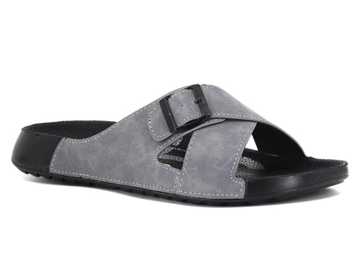 Mulex Merdane 50652 Monta Spor Taban Çapraz Tek Toka Günlük Terlik Füme - Mulex