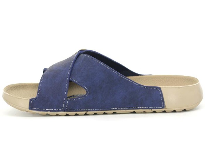 Mulex Merdane 50652 Monta Spor Taban Çapraz Tek Toka Günlük Terlik Lacivert - Mulex (1)