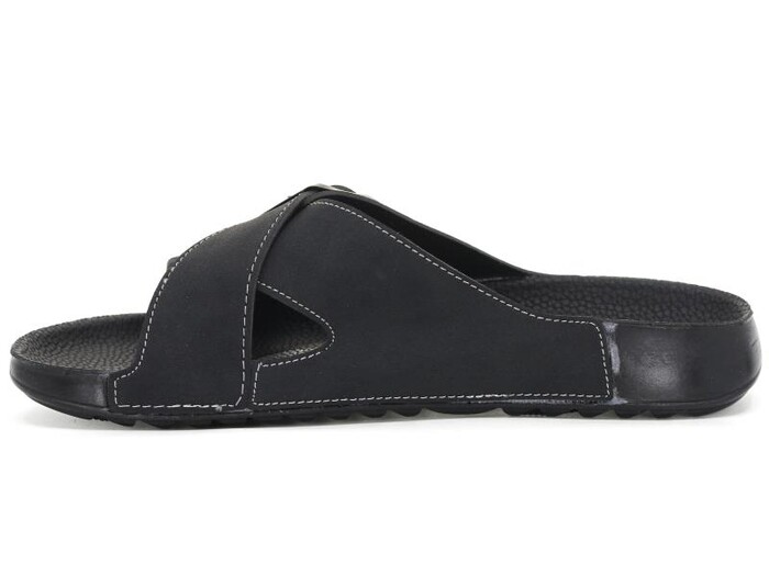 Mulex Merdane 50652 Monta Spor Taban Çapraz Tek Toka Günlük Terlik Siyah - Mulex (1)