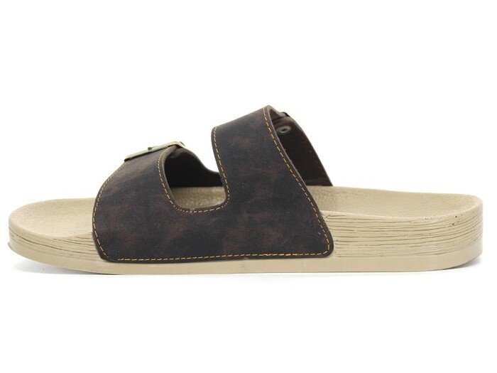 Mulex Merdane 50751 Çift Toka Bahama Şilte Monta Günlük Terlik Kahve - Mulex (1)