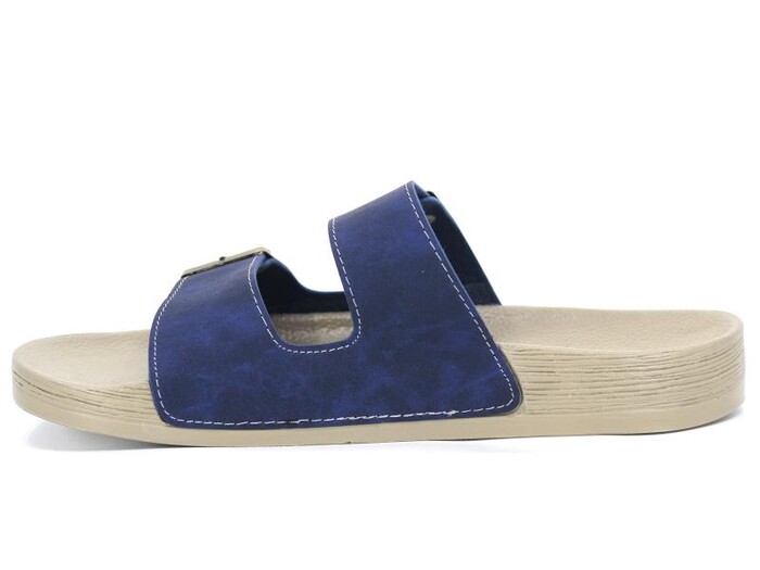 Mulex Merdane 50751 Çift Toka Bahama Şilte Monta Günlük Terlik Lacivert - Mulex (1)