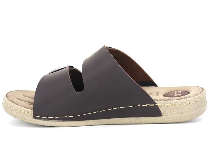 Mulex Merdane 50952 Çift Toka Lord Model Monta Terlik Günlük Terlik Kahve - 2