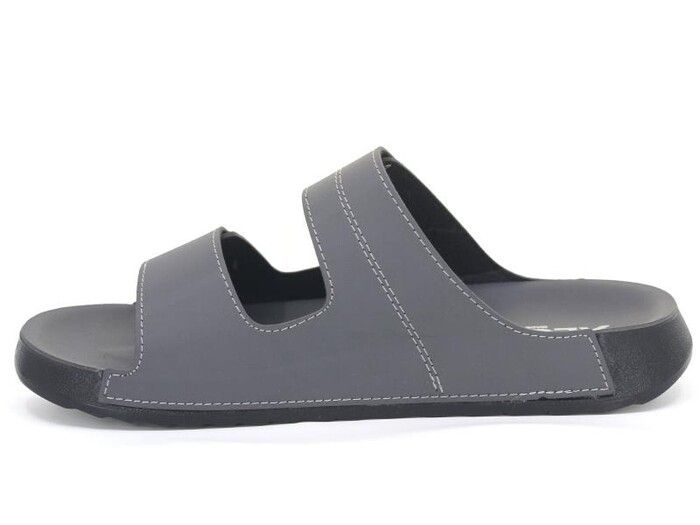 Mulex Merdane 51051 Çift Cırtlı Monta Kutulu Günlük Terlik Füme - Mulex (1)