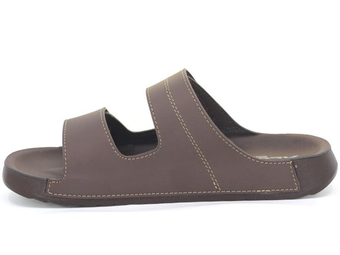 Mulex Merdane 51051 Çift Cırtlı Monta Kutulu Günlük Terlik Kahve - Mulex (1)