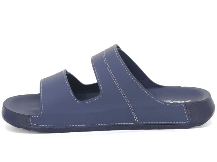 Mulex Merdane 51051 Çift Cırtlı Monta Kutulu Günlük Terlik Lacivert - Mulex (1)