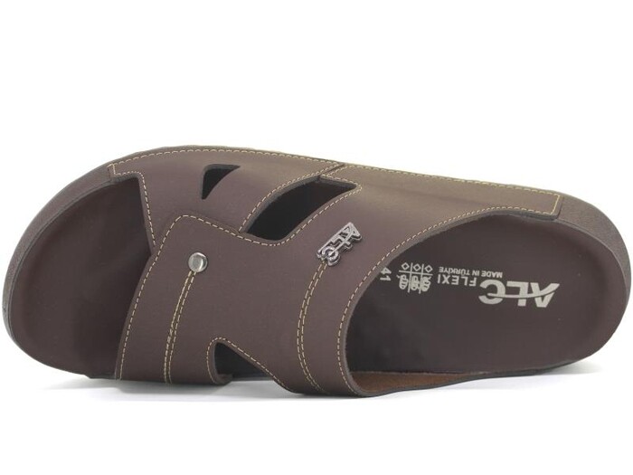 Mulex Merdane 51052 Monta Kutulu Günlük Terlik Kahve - Mulex (1)