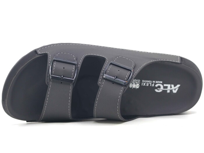 Mulex Merdane 51053 Monta Çift Toka Kutulu Günlük Terlik Füme - Mulex (1)