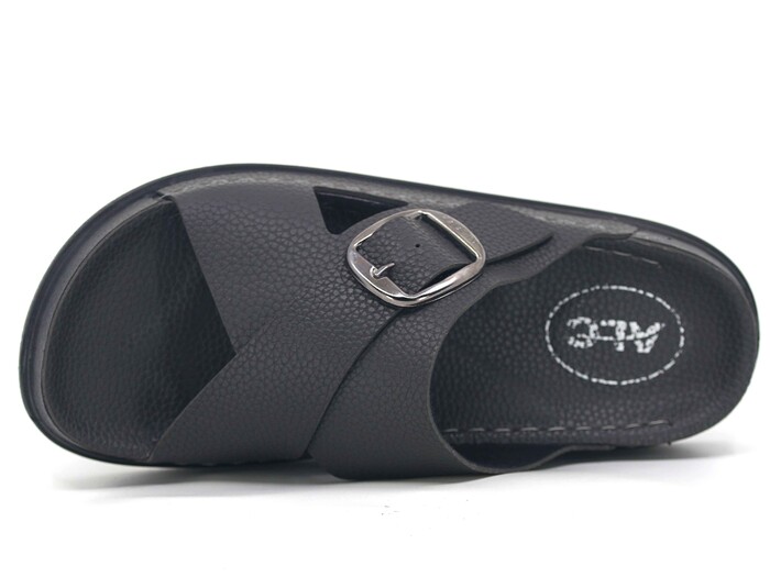 Mulex Merdane 51202 Çapraz Toka Monta Kutulu Günlük Terlik Füme - Mulex (1)