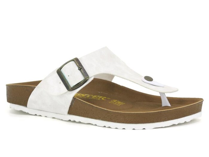 Mulex Merdane 5151 Birken Kutulu Parmak Arası Terlik Beyaz - 1