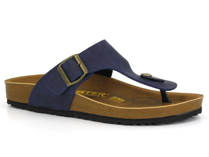 Mulex Merdane 5151 Birken Kutulu Parmak Arası Terlik Lacivert - 1